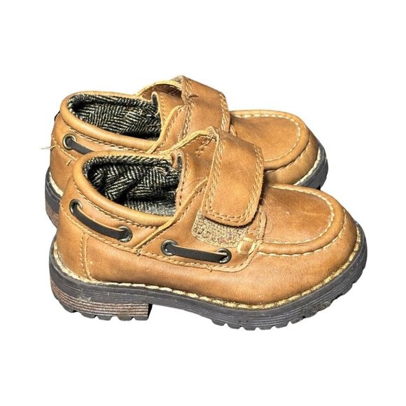 Cat & Jack Boys Brown Levi Shoes Size 5 - Picture 3 of 6